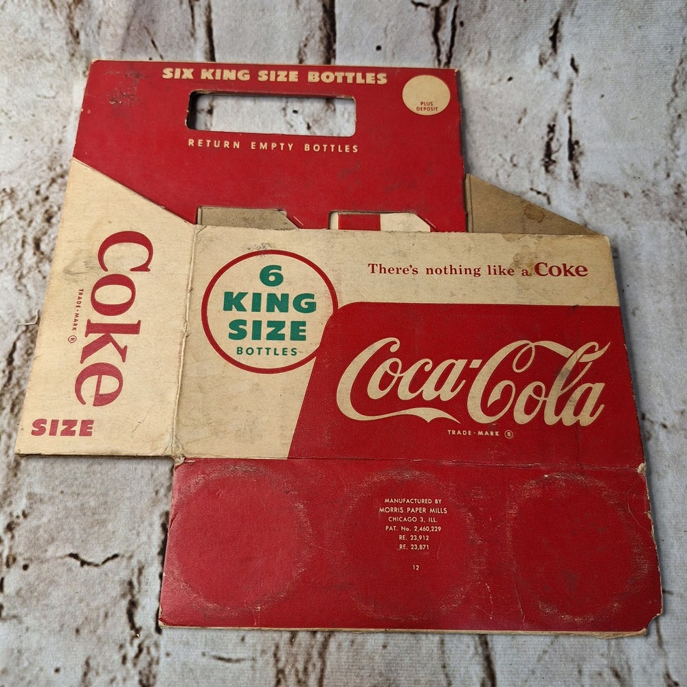 Vintage Lot Coca-Cola Bottle Carrier & Pepsi Coke Decals & Advertising Plane